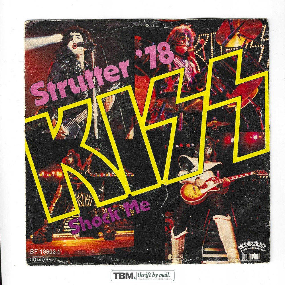 KISS Strutter 78 Shock Me 7 Vinyl Single 45 RPM German Pressing BF 18603 Good